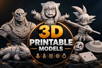 create 3d printable miniatures, figurines, toys and articulated models