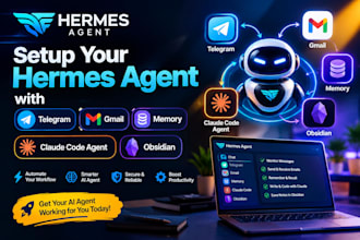 setup your hermes agent with telegram, gmail  memory claude code agent obsidian