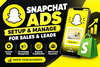 setup and manage snapchat ads for sales and leads