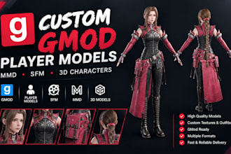 create gmod garrys mod gmod player models mmd sfm models