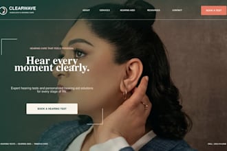 design wix audiology website hearing clinic hearing aid care website design