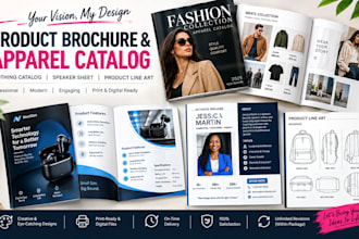 product brochure apparel catalog clothing catalog speaker sheet product line art