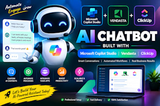 create ai chatbot using microsoft copilot studio vendasta clickup