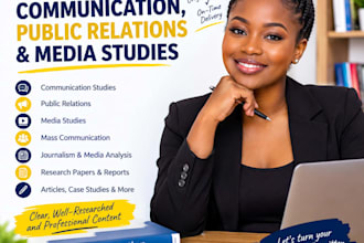 write on communication, public relations and media studies