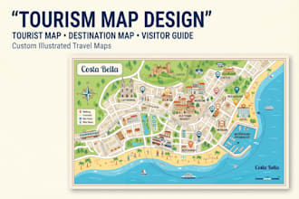 design tourism maps, tourist maps, visitor guides and destination maps