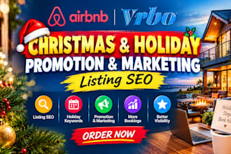 do airbnb vrbo christmas holiday listing promotion marketing SEO