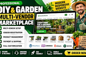 build multi vendor DIY garden marketplace for tools hardware and outdoor product