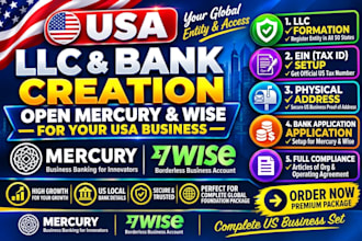 create usa bank creation mercury wise USA llc registration