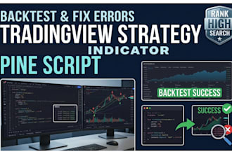 backtest and fix errors in your tradingview strategy or indicator in pine script