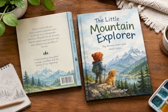 design a childrens book cover, picture book cover and KDP cover