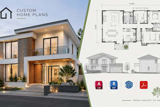 create custom home floor plans with dimensions, elevations, architectural detail
