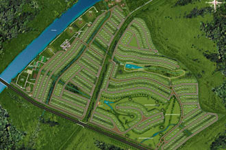 develop real estate urban planning, community layout, google site map rendering