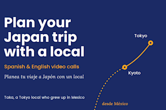 plan your japan trip in spanish or english via video call