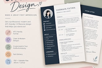 make professional resume, edit and update cv also cover letter