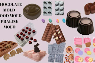 design silicone chocolate mold candy baking mold 3d printable cookie cutter stl