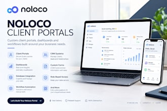 build custom noloco client portals, dashboards and workflows