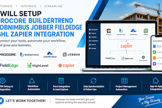 setup procore buildertrend jobnimbus  jobber fieldedge ghl zapier integration