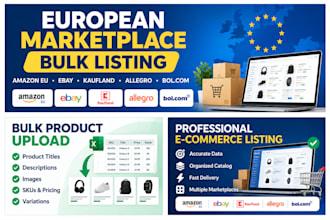create and manage bulk product listings on amazon eu, ebay, kaufland, allegro