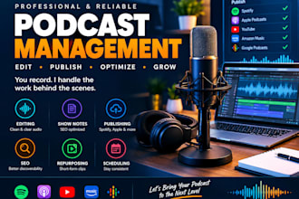 manage your podcast editing, publishing, SEO and content