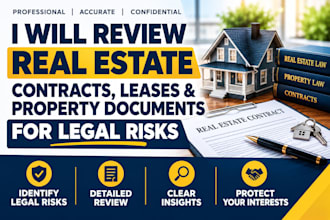 review real estate contracts, leases, property documents for legal risks