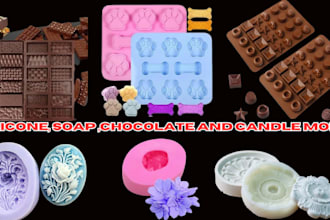 design 3d silicone mold for soap candle chocolate praline resin cake casting