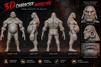 3d character modeling sculpting