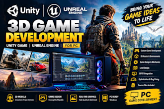 3d game development unity game unreal engine for pc