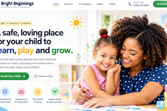 design wix daycare childcare website preschool enrollment website
