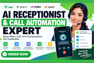 ai call agent vapi, retell, make, receptionist