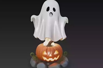 unique halloween lantern,3dprint tabletop decor, pumpkin display, figurine model
