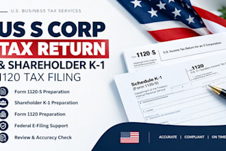 handle us s corp 1120s tax return, shareholder k 1, 1120 tax return and account