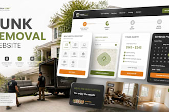 build a junk removal website junk quote booking cleanout local hauling website