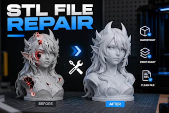 repair ai models, optimize stl files, and fix mesh errors in stl, obj, 3mf files