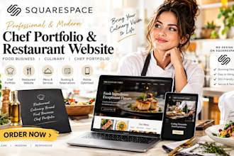 do squarespace chef portfolio food business restaurant culinary website design