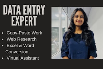 do data entry, excel data entry copypaste and web research
