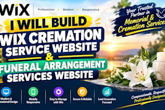build wix cremation service website funeral arrangement services website