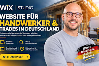 build a german wix website for handwerk trade business with dsgvo impressum