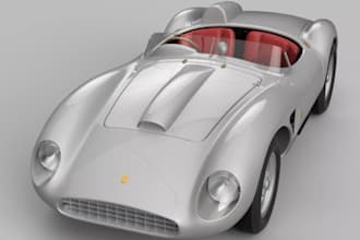 deliver scale assembly kit,miniature classic racing car, printable cnc model,3mf