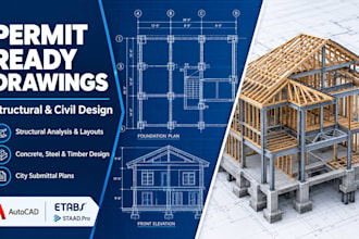 design code compliant city permit drawings and structural plans