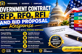 secure bid proposal government contract rfp,rfq federal contracts grant proposal