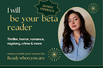 beta read your thriller, mystery, or romance novel