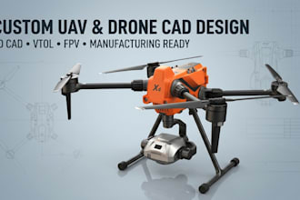 design custom drones uavs vtols fpvs 3d cad models for manufacturing