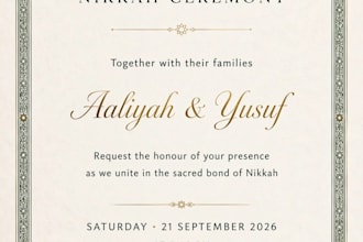 design beautiful wedding invitation card and poster