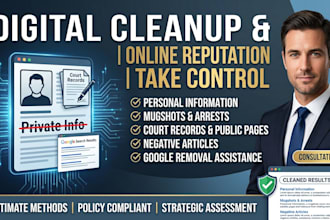 remove mugshots, negative links, arrest records and clean your reputation