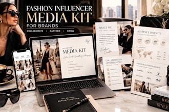 create a luxury fashion influencer media kit for brands