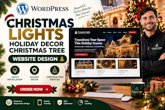 wordpress christmas lights holiday decor christmas tree website design ecommerce