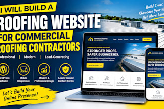 design commercial roofing website roofing contractor website