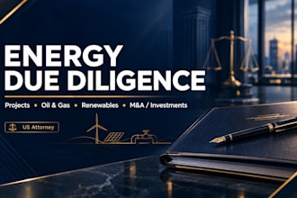 prepare legal energy investment due diligence reports for ma