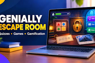 create a genially escape room, quiz and interactive educational game