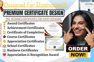 design professional award, diploma, degree achievement, gift, custom certificate